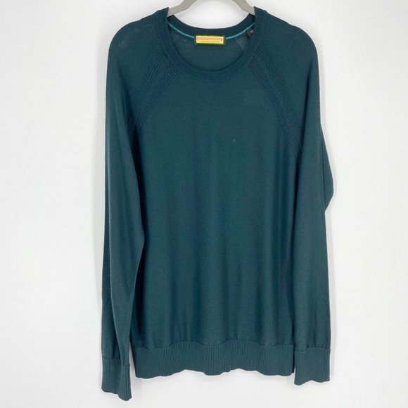 Scotch & Soda Other - Scotch & Soda Mens Pullover Sweater Green Scoop Neck Long Sleeve Ribbed Lg New